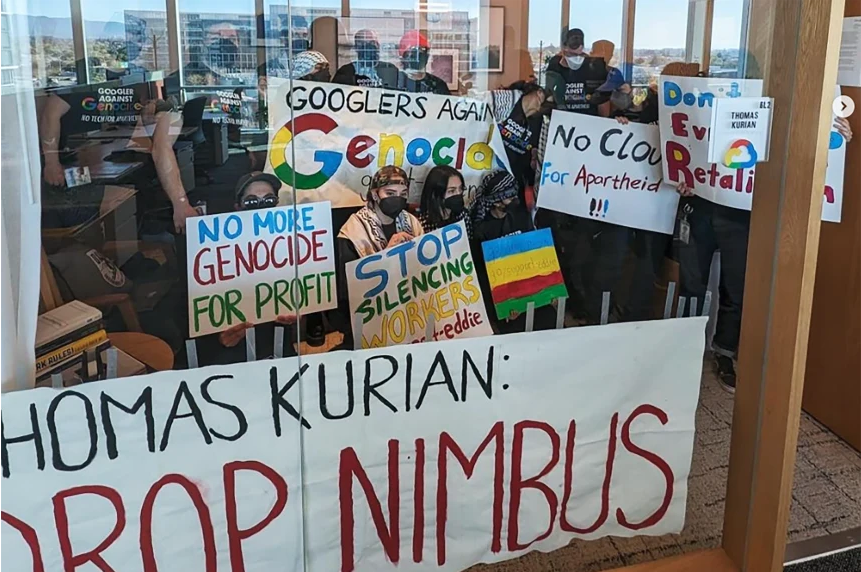 Google workers protesting
